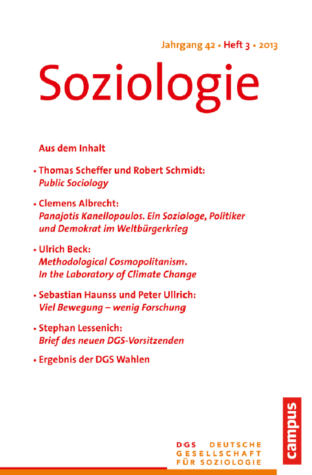 					Ansehen Nr. 3 (2013): Soziologie · Jg. 42 · Heft 3 · 2013
				