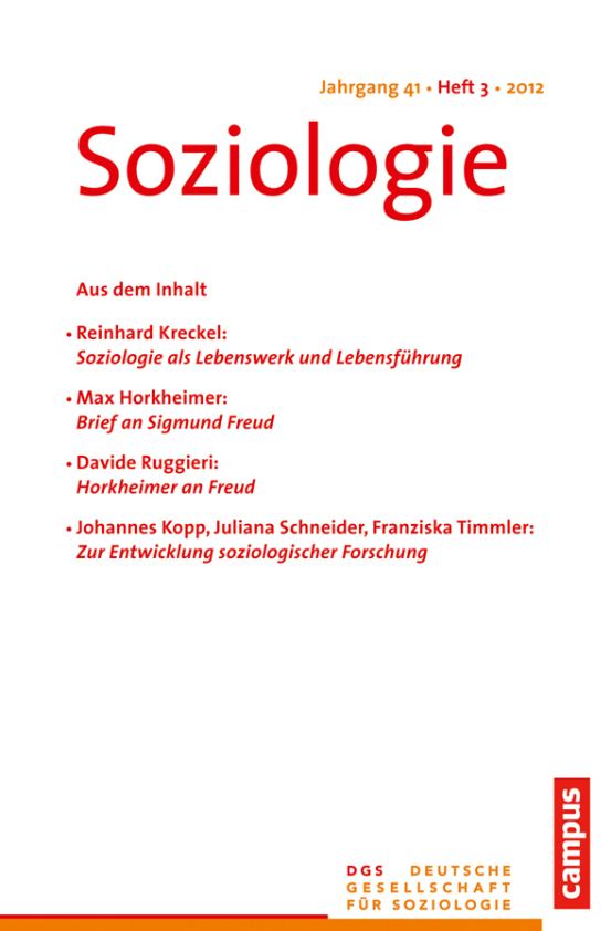 					Ansehen Nr. 3 (2012): Soziologie · Jg. 41 · Heft 3 · 2012
				