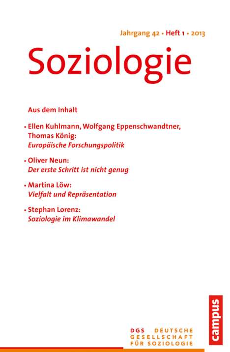 					Ansehen Nr. 1 (2013): Soziologie · Jg. 42 · Heft 1 · 2013
				
