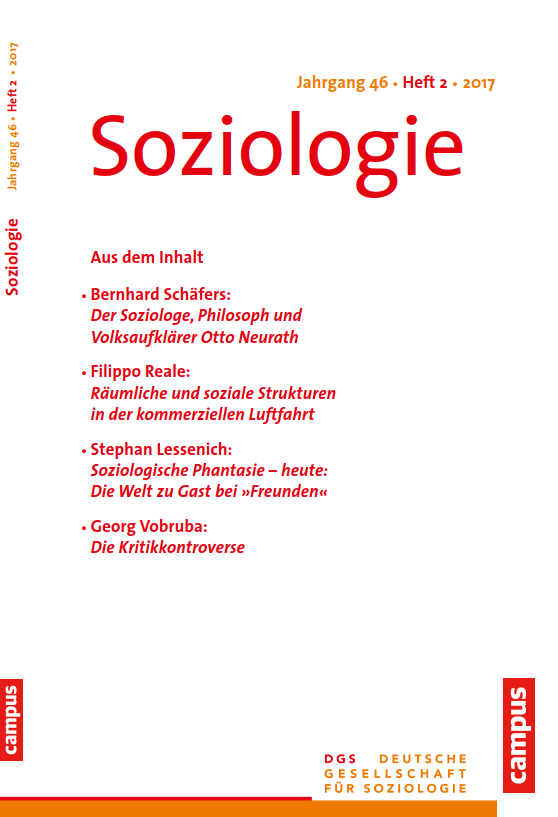 					View No. 2 (2017): Soziologie · Jg. 46 · Heft 2 · 2017
				