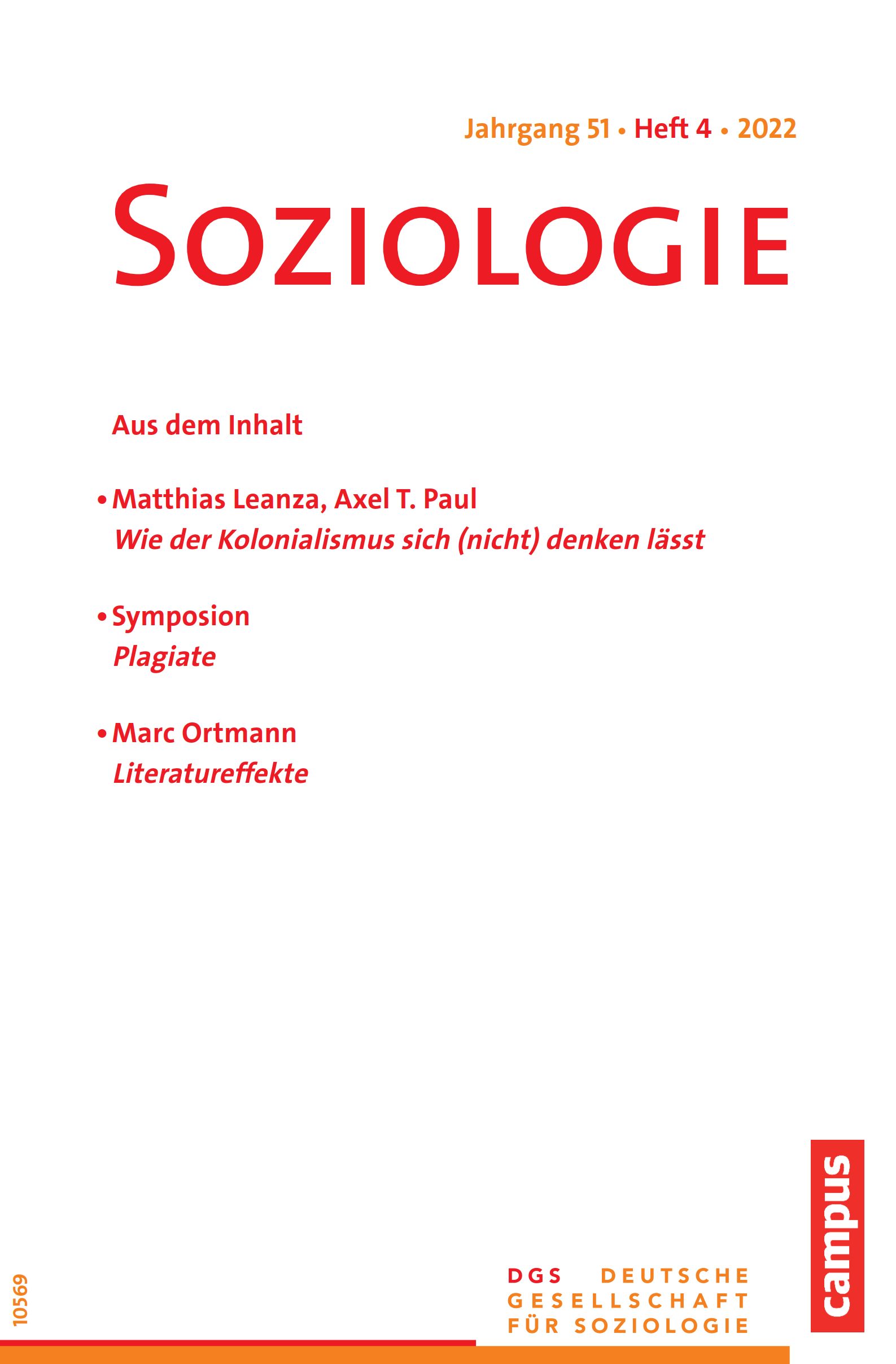 					View No. 4 (2022): Soziologie · Jg. 51 · Heft 4 · 2022
				