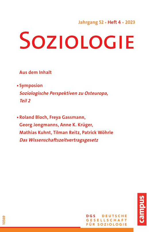 					Ansehen Nr. 4 (2023): Soziologie · Jg. 52 · Heft 4 · 2023
				